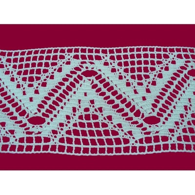 Bavlněná paličkovaná krajka2046V/100mm bílá/5m
