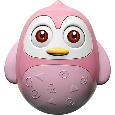 Happy World Бебешка дрънкалка Happy World - Roly Poly, Penguin 2, розова (JH22270)