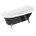 Mexen Retro 150x73 cm black/white/chrome (53251507375-00)