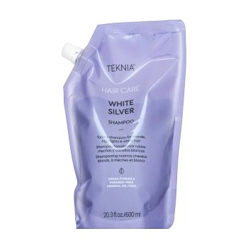 Lakmé Teknia White Silver Shampoo Неутрализиращ шампоан за платинено руса и сива коса Refill 600 ml