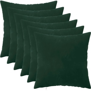vidaXL Възглавница 6 бр. HEERLEN Тъмнозелено 50 x 50 cm Кадифе (926933)