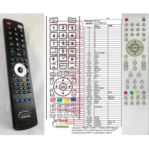 GENERAL ELONEX JC378BB13E - съвместимо дистанционно управление на марката General (JC378BB13E) Дистанционно