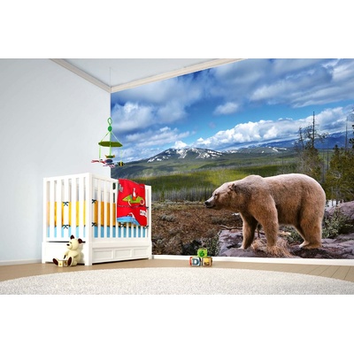 DIMEX ART Самозалепваща се флизелинова фототапета пейзаж с мечка 375 x 250 см