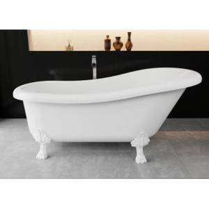 Vayer Самостоятелна вана Vayer Retro от композитен материал 169x82 см с бели крака (169.082.047.1-7.0.3.0.0)