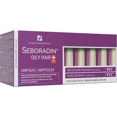 Seboradin Oily Hair ampuly proti lupinám a vypadávaniu vlasov 14 x 5,5 ml