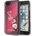 GUESS Liquid Glitter Hearts Case - дизайнерски кейс с висока защита за iPhone SE (2020), iPhone 8, iPhone 7 (червен)