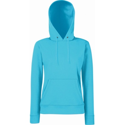 Fruit of the Loom mikina Classic Lady-Fit Hooded Sweat s kapucí dámská azurově modrá