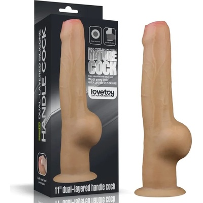 Пенис дилдо с ръкохватка, двойна плътност, 27, 8см. - Handle Cock (LVTOY00549)