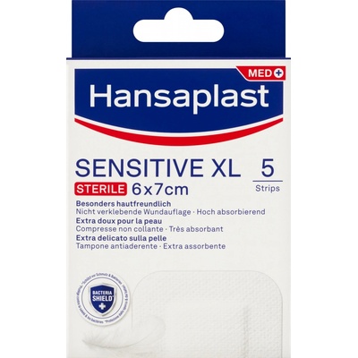 Hansaplast SENSITIVE XL Sterile náplasť 6 x 7 cm 5 ks
