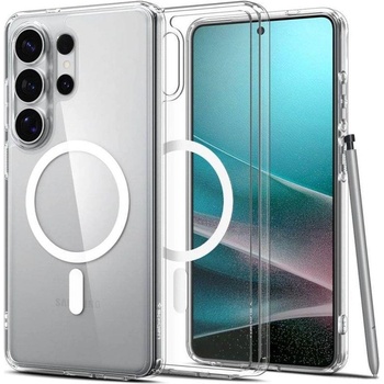 Spigen Magsafe Калъф за Samsung S26 Ultra, Spigen Ultra Hybrid White Case, Прозрачен (ACS10679)