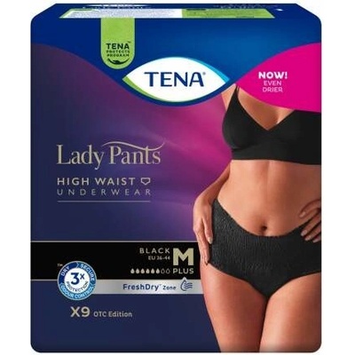 TENA Lady pants plus čierna M 9 ks