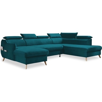 Miuform Тюркоазено кадифе, U-образен ъглов диван (десен ъгъл) Sweet Harmony - Miuform (1325MO238)