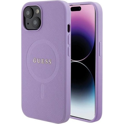 GUESS Кейс Guess GUHMP15MPSAHMCU за iPhone 15 Plus 6.7", лилав / лилав, твърд, Saffiano MagSafe (3666339155919)