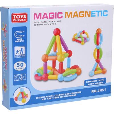 Wiky Magnetická stavebnica 50 dielikov
