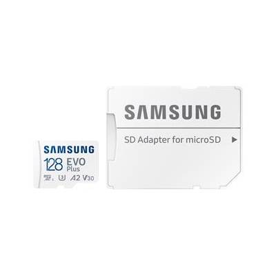 Samsung EVO Plus/micro SDXC/128GB/UHS-I U3 / Class 10/+ Adaptér/Bílá MB-MC128SA/EU