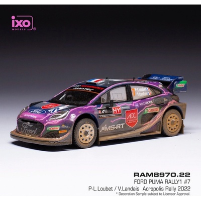 IXO Ford Puma Rally1 Dirty Version Acropolis Rally 2022 7 LoubetLandais 1:43