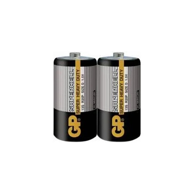 GP Batteries Цинк карбонова батерия SUPERCELL 13S-S2, R20, 2 бр. в опаковка/ shrink, 1.5V, GP-BM-13S-S2