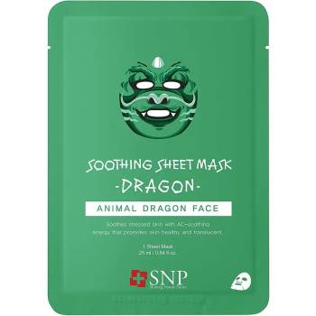 SNP Animal Dragon Soothing Mask, забавна хидратираща шийт-маска за лице (8809458845339)