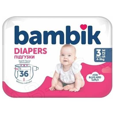 Bambik Diapers 3 4-9kg 36ks