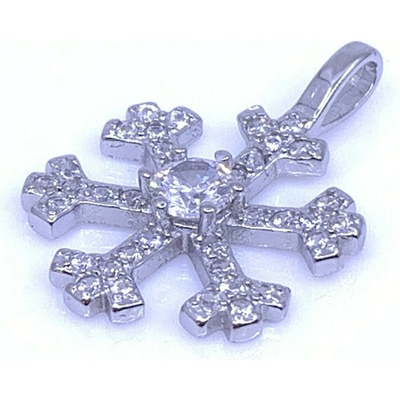 Jan Kos jewellery Stříbrný přívěsek s bílým zirkonem MHT 819