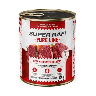 Super Rafi Pure Line hovädzie so sladkými zemiakmi 800 g