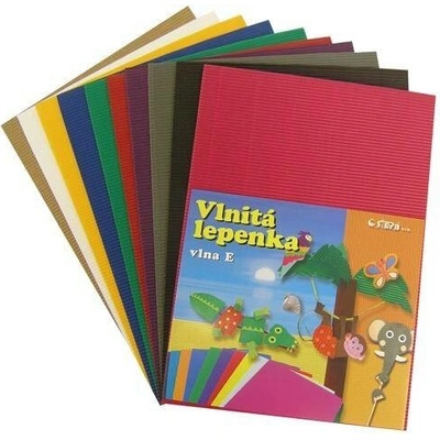 Lepenka E-Welle 260g 34,5 x 24,5cm rovná-zlatá 10listů