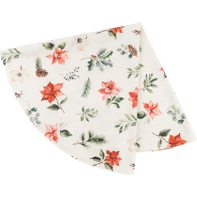 Sander Ubrus X-mas Flowers s klasickým vánočním motivem Ø 130cm