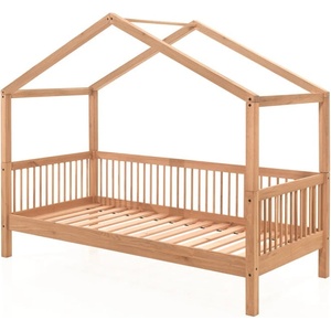 VIPACK Детско легло тип къща от масивен дъб в естествен цвят 90x200 cm Forrest - Vipack (FOHB9012)