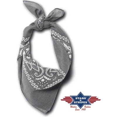bavlněný šátek bandana šedá
