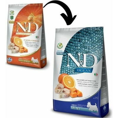 N&D Grain Free Adult Mini Cod & Orange & Pumpkin 7 kg