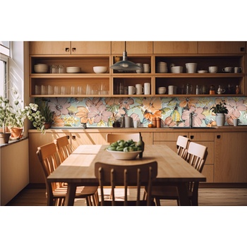 DIMEX ART s. r. o Фототапет за кухня - цветен флорален мотив 420 x 60 см