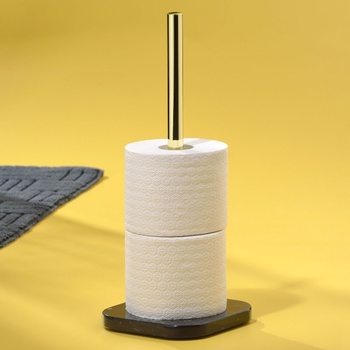 Kela Стойка за тоалетна хартия цвят черен мрамор KELA от серия Liron