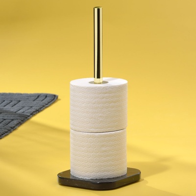 Kela Стойка за тоалетна хартия цвят черен мрамор KELA от серия Liron