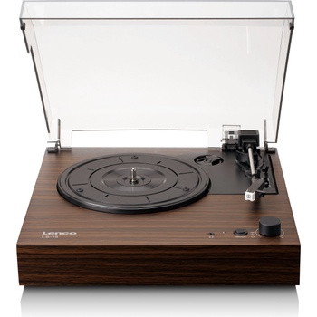 Lenco Грамофон Lenco - LS-15BK, Bluetooth, полуавтоматичен, кафяв (LS-15WD)