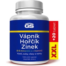 GS Vápnik horčík zinok XXL 130 + 20 tabliet