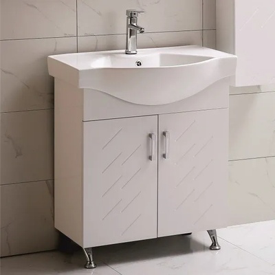 Inter Ceramic Долен шкаф за баня ICP 7049, PVC, бял, с умивалник, 71x47x85см (7049)