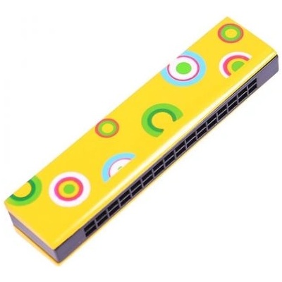 Bigjigs Toys - Жълта дървена хармоника (BJ191)