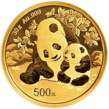 Čínská mincovna zlatá mince China Panda 2024 30 g