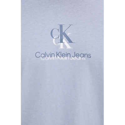 Calvin Klein Jeans Памучна тениска Calvin Klein Jeans в лилаво с принт J30J327469 (J30J327469)