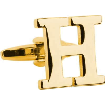 Bubibubi manžetový knoflíček zlaté písmeno H – Zboží Dáma