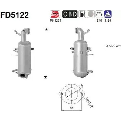 AS Filtr pevných částic ASA FD5122