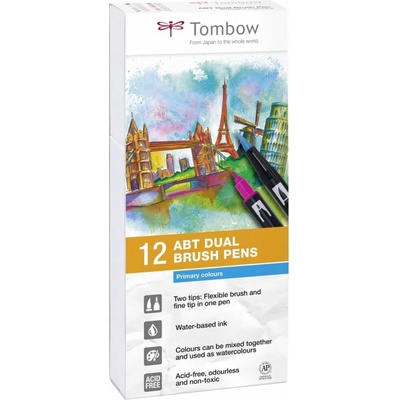 Fixy Tombow - oboustranné 12 ks - Basic color TABT-12P-1
