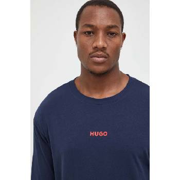 HUGO BOSS Домашна блуза с дълги ръкави hugo в тъмносиньо с принт 50502399 (50502399)