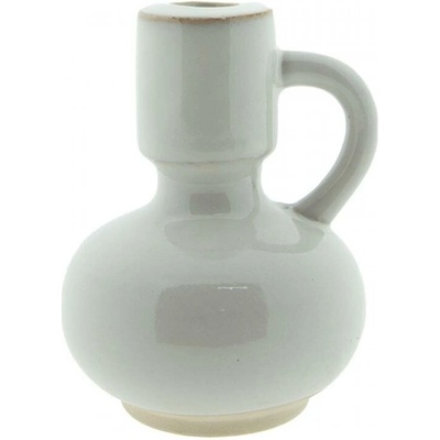Béžový porcelánový svícen na úzkou svícku Gerjen – 9x10 cm
