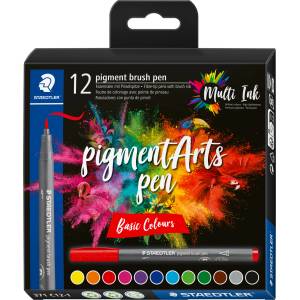 STAEDTLER Маркери Staedtler Pigment Arts 371, 12 цвята, 371 c12-1 (31653-А-371 C12-1)