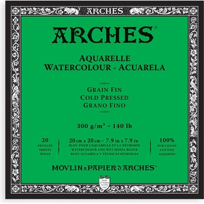 Blok Arches Cold Pressed, 300 g/m2 - 20 x 20 cm