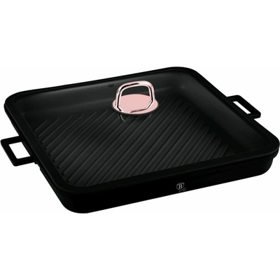 BerlingerHaus Pánev grilovací s titanovým povrchem a poklicí 34 cm Black Rose Collection BH-7789