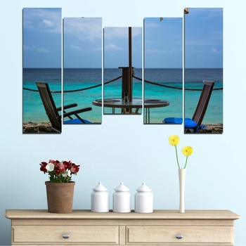 Vivid Home Картини пана Vivid Home от 5 части, Море, Канава, 160x100 см, 4-та Форма №0483