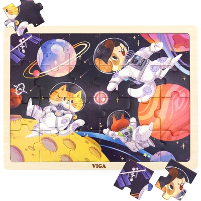 Viga Drevené Vesmírne dobrodružstvo 24 dielov