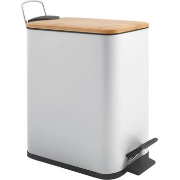 spirella Бяло стоманено кошче за боклук с педал 5 l Erik - Spirella (10.22581)